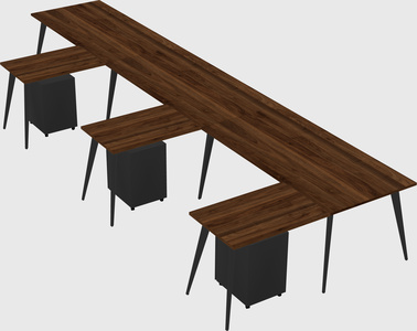 Modern l-shaped office desk
