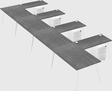 Modern l-shaped office desk