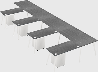 Modern l-shaped office desk