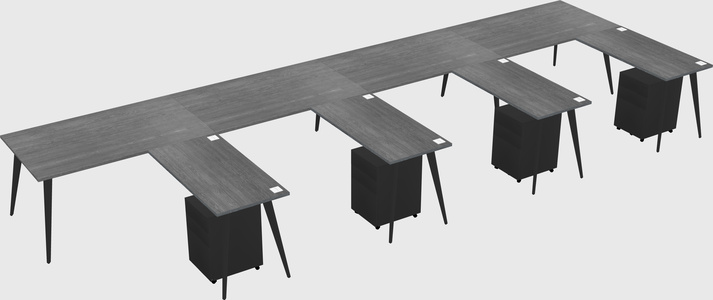 Modern L-shaped Office Desk