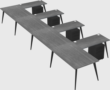 Modern l-shaped office desk