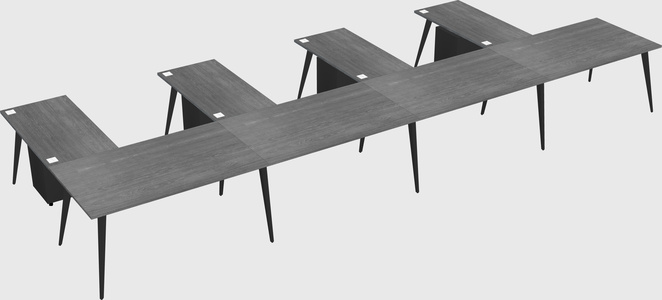 Modern l-shaped office desk
