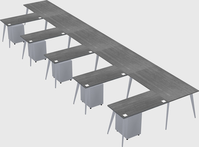 Modern l-shaped office desk