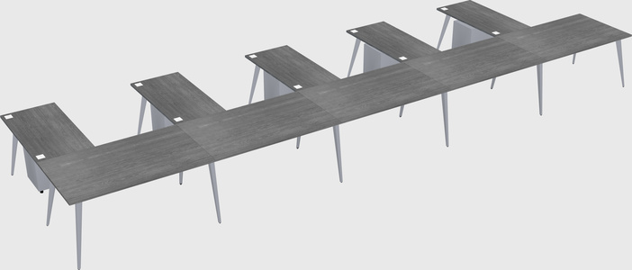 Modern l-shaped office desk