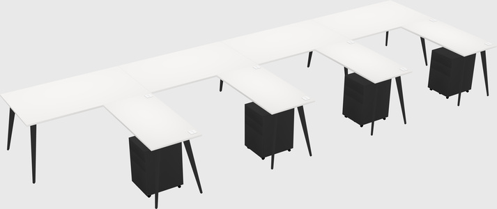 Modern L-shaped Office Desk