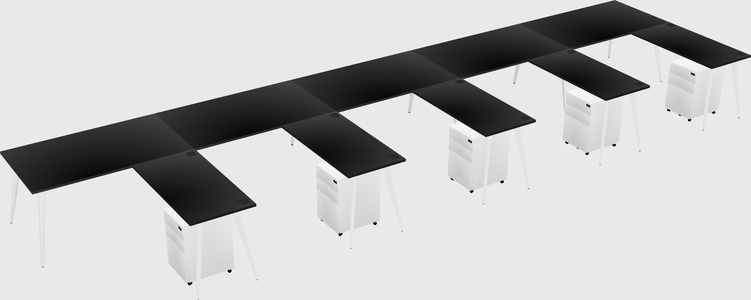 Modern L-shaped Office Desk