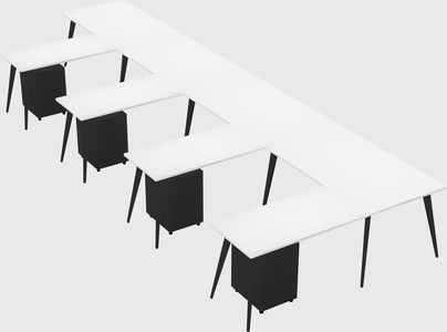 Modern l-shaped office desk