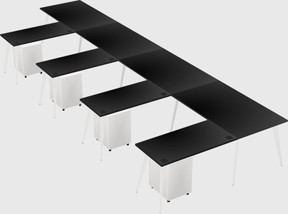 Modern l-shaped office desk