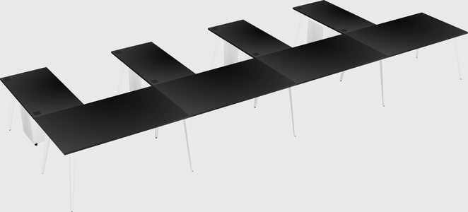 Modern l-shaped office desk