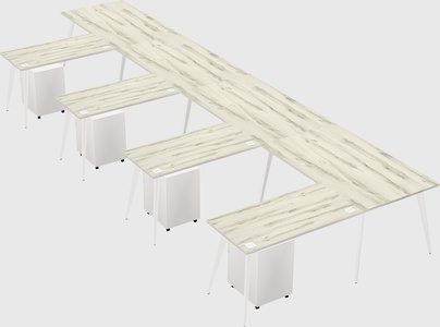 Modern l-shaped office desk