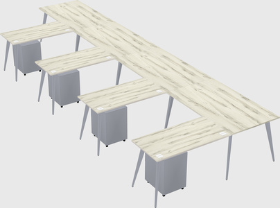 Modern l-shaped office desk