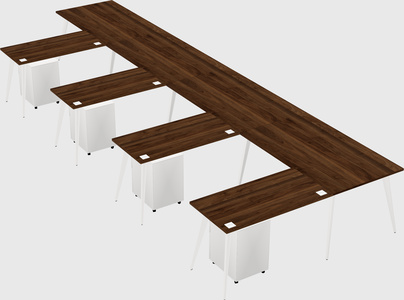 Modern l-shaped office desk