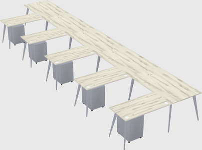 Modern l-shaped office desk