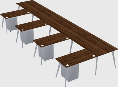 Modern l-shaped office desk