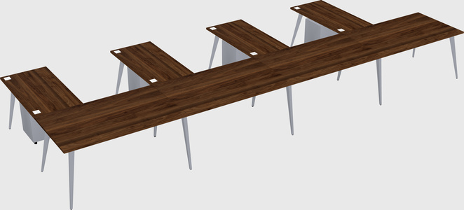 Modern l-shaped office desk