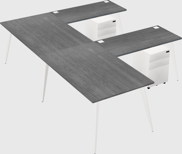 Modern l-shaped office desk