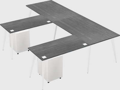Modern l-shaped office desk