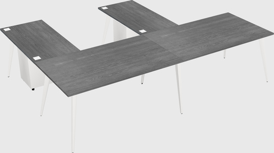 Modern l-shaped office desk