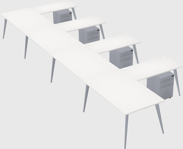 Modern l-shaped office desk