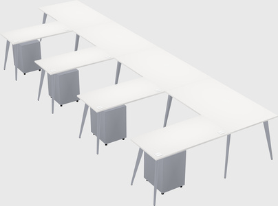 Modern l-shaped office desk