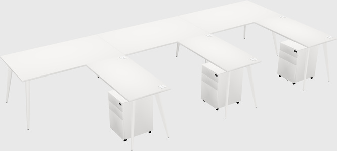 Modern L-shaped Office Desk