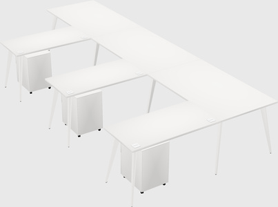 Modern l-shaped office desk
