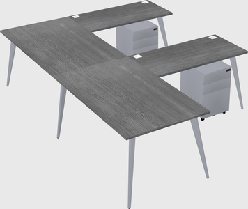 Modern l-shaped office desk