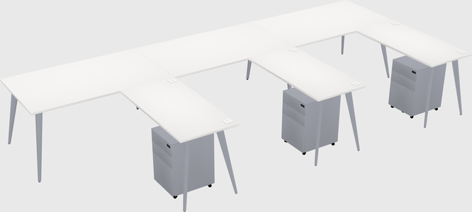 Modern L-shaped Office Desk