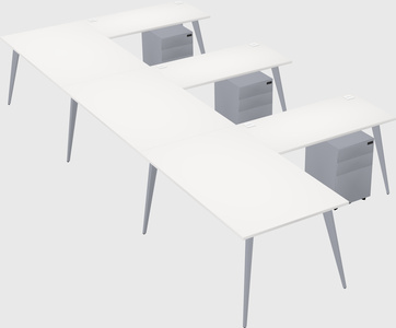 Modern l-shaped office desk
