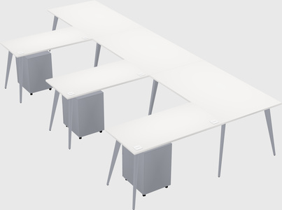 Modern l-shaped office desk
