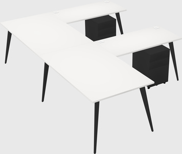 Modern l-shaped office desk