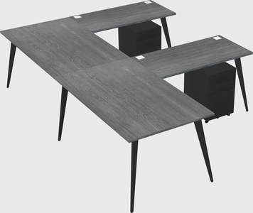 Modern l-shaped office desk