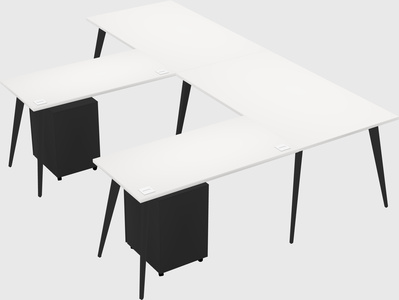 Modern l-shaped office desk