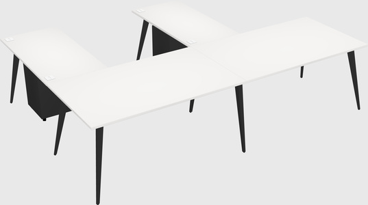 Modern l-shaped office desk