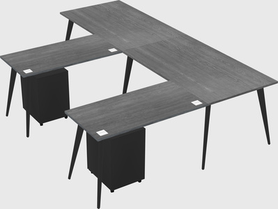 Modern l-shaped office desk