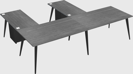 Modern l-shaped office desk