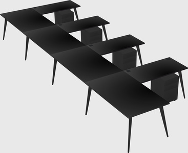 Modern l-shaped office desk