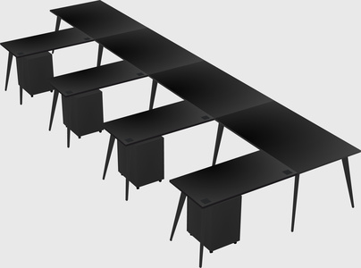 Modern l-shaped office desk
