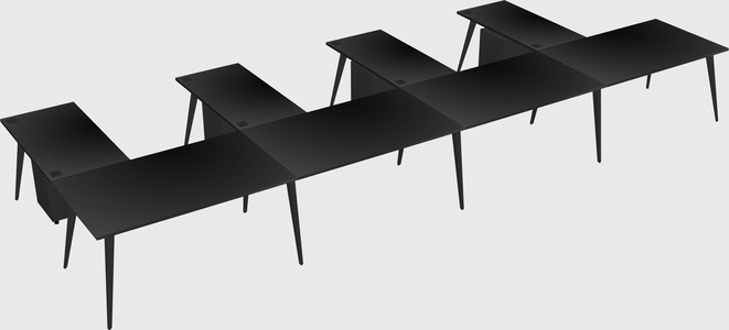 Modern l-shaped office desk