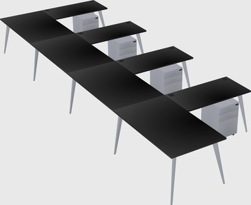 Modern l-shaped office desk