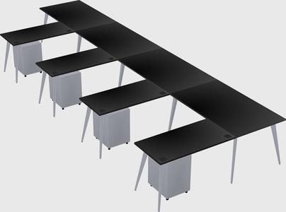 Modern l-shaped office desk