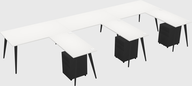 Modern L-shaped Office Desk