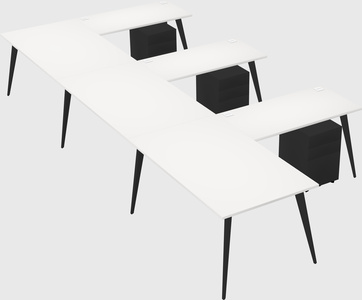 Modern l-shaped office desk