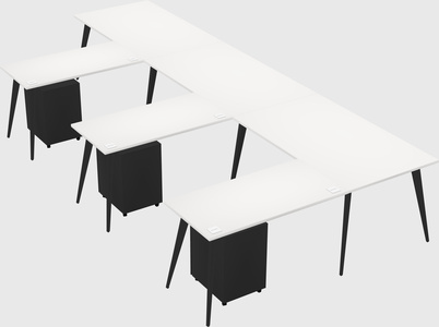 Modern l-shaped office desk