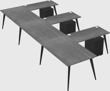 Modern l-shaped office desk