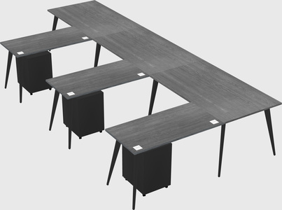 Modern l-shaped office desk