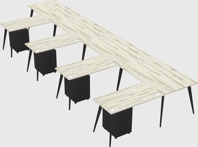 Modern l-shaped office desk