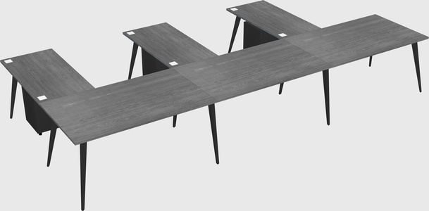 Modern l-shaped office desk