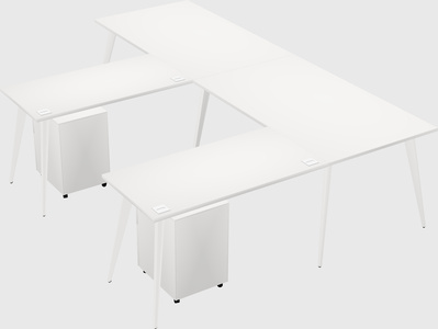 Modern l-shaped office desk