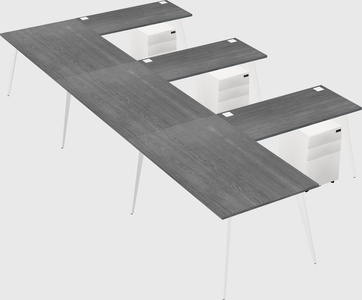 Modern l-shaped office desk